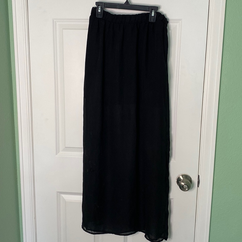 Forever 21 maxi skirt with mini underneath, size M